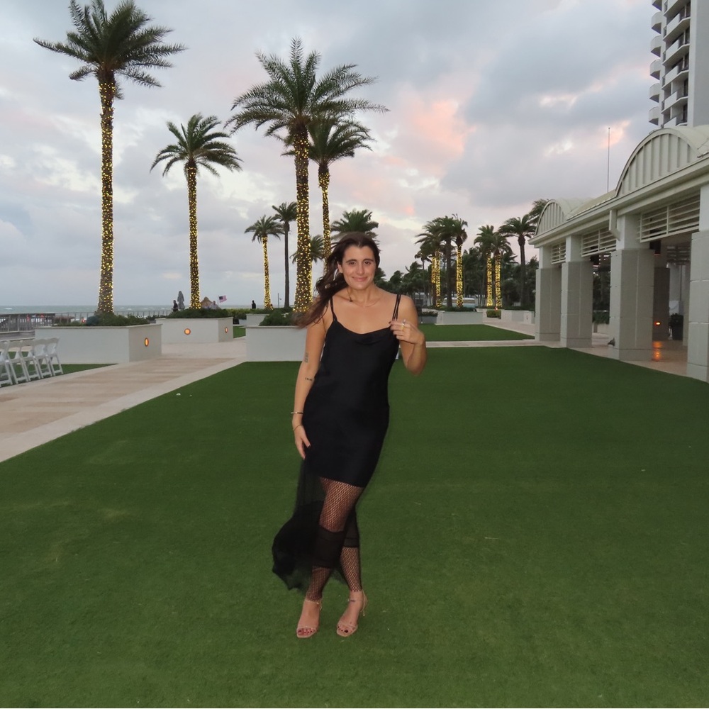 Helmet LANG Elegant Black Slip Dress With tags